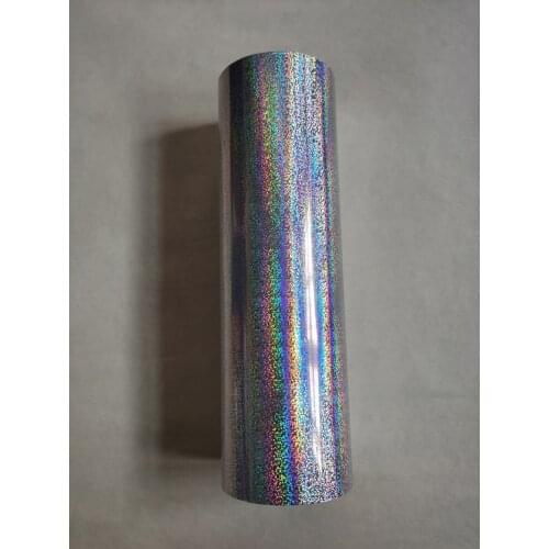 Hot stamping foil holographic foil silver color small bits pattern hot press on paper or plastic 21cm x120m