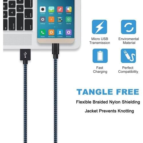 Go2linK 1M/2M/3M Micro Usb Cable Fast Charging for Samsung S7 for Meizu M3s Double Sided USB Charger Cables