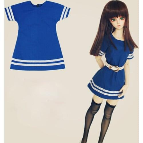 M0158 children handmade toy 1/6 1/3 1/4 uncle Doll clothes BJD/SD doll props Accessories blue color Navy dress 1pcs