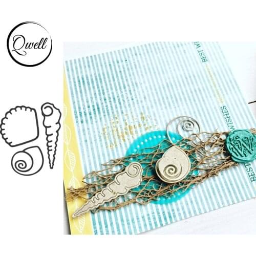 QWELL Shell Conch Metal Cutting Dies for Scrapbooking and Card Making Paper Embossing Craft New 2019 die cuts