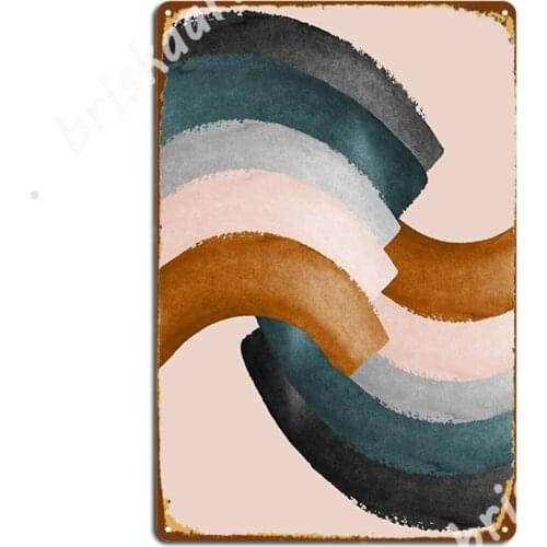 Brushstroke Rainbows Metal Signs Wall Decor Designing pub Club Bar Tin sign Posters