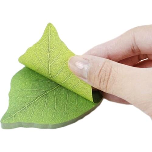 Cute Leaf Memo Pad Sticky Note Diy Kawaii Paper Sticker Pads Korean Stationery Free Shipping