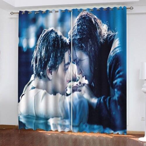 Fashion Romantic Couple Photos 3D Blackout Curtain Home Decoration For Bedroom Living Room Insulation And Sun Protection