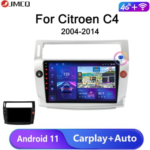 JMCQ Android 9.0 RDS DSP For Citroen C4 C-Triomphe C-Quatre 2004-2011 Car Radio Multimidia Video 2din GPS Navigaion Split Screen