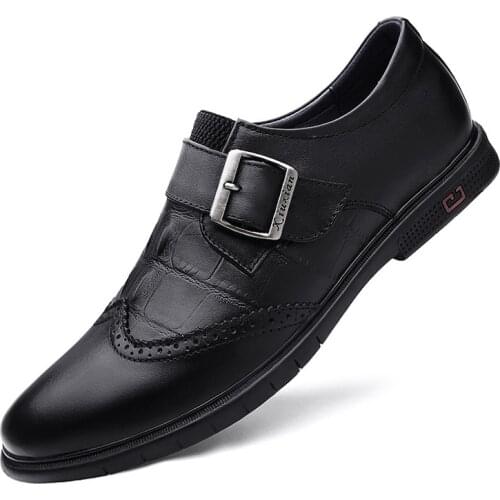 Mens Genuine Leather Shoes Business Casual Shoes Men Brogues quality business England Style Handmade oxford shoes