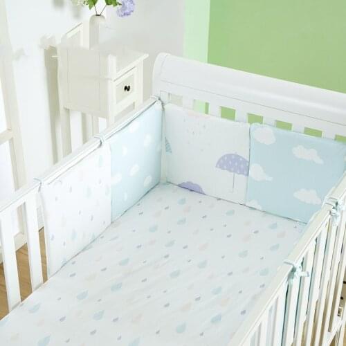 Square Cotton Brief Cloud Printing Baby Bed Pillows Set 6Pcs Childrens Crib Bumper,Kids Cot Around Cushions ,Baby Supplies