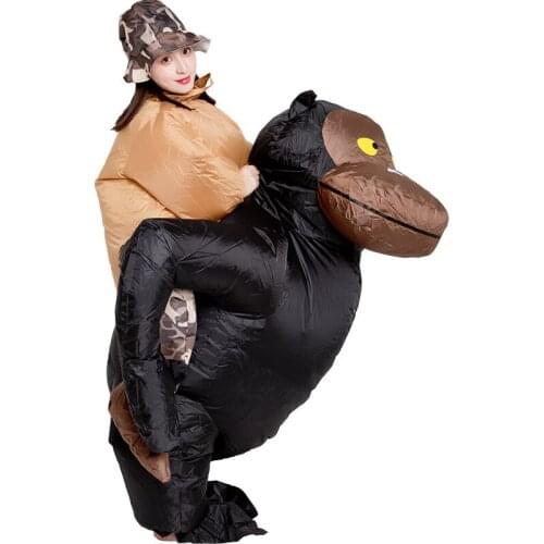 Inflatable Costume Riding Branguta black Fancy Dress Cosplay Costume For Men Women Cartoon for Halloween birthday parties