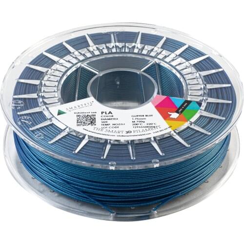 SMARTFIL PLA, 1.75mm, GLITTER BLUE, 750g Smart Materials 3D printing filament