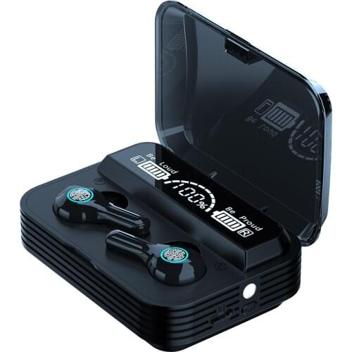 R1 TWS Earbuds BT5.1 Stereo HiFi Headphones IPX7 Waterproof Sports Headset Noise Reduction with Mic Digital Display Power Bank