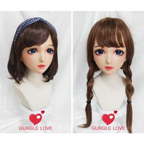 NEW-162) Female Resin Silica Dance Party Masks Halloween BJD Girl Doll Crossdresser Japan Kigurumi Anime Cosplay Mask