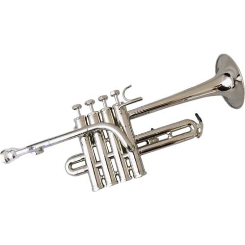 Professional Piccolo Trumpet musical instruments Bb Piccolo trumpets with mouthpiece and case Silver plated trompete