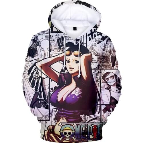 Rholycrown One Piece 3D Hoody Mens and Womens Same 3D Sweatshirt One Piece Emperor Boya Hancock Hoodie Teen Fashion Jacket Top