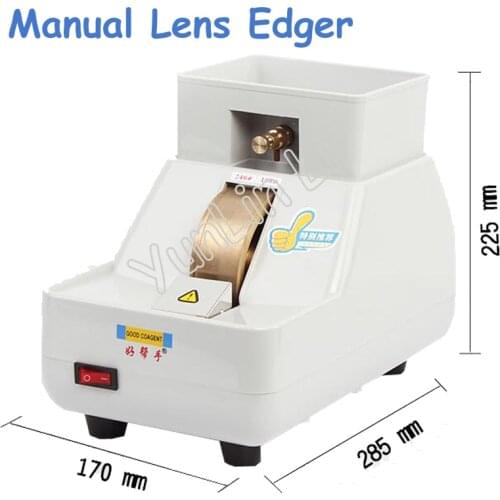 Manual Lens Edger Optical Processing Grinder Rough & Fine & V Shape Grinding Machine Double Wheel Holder Hand Mill CP-7-35WV