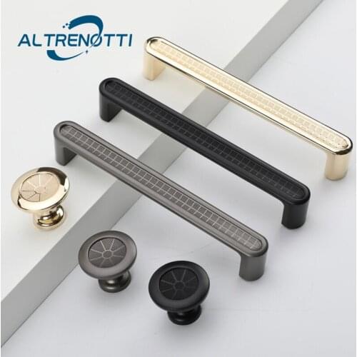 Modern Furniture Cabinet Handle Gold Gray Black Zinc Alloy Wardrobe Door Pull Kitchen Cupboard Drawer Room Nordic Knob Hardware