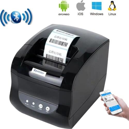 Label Barcode Receipt Printer USB Bluetooth 127mm/s For 20-80mm Sticker 80mm Receipt 2 in 1 Thermal Printer iOS Android Windows