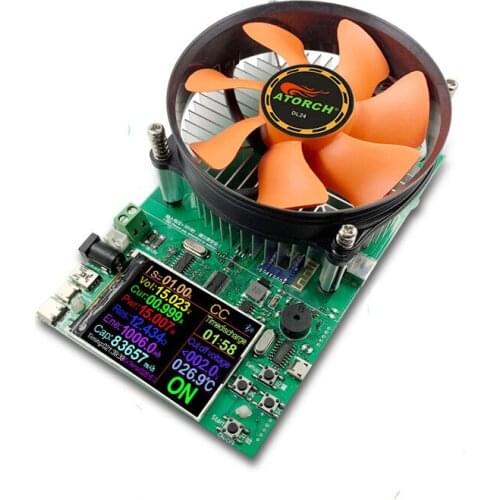 150w 2.4" DC USB tester electronic load lithium battery capacity discharge charge power meter supply checker APP