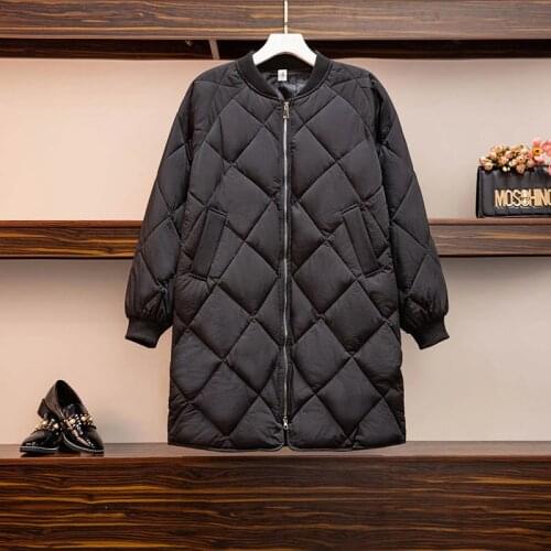 Winter Coat Womens Parka Warm Jacket Female Plus Size Thick Cotton Quilted Oversize Clothes Overcoat Black Outerwear 3XL 4XL