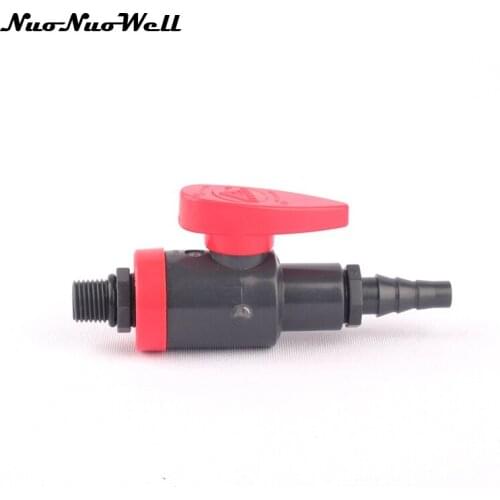 1pcs NuoNuoWell PVC 1/4" Thread to 8mm Hose Water Valve Air Pump Oxygen Valve Supply Pipe Flow Connector Garden Micro Irrigation