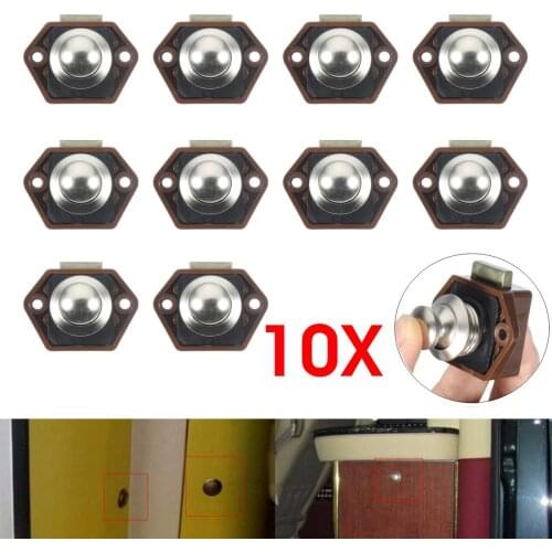10pcs 15mm-27mm Car Push Lock RV Caravan Boat Drawer Latch Button Locks For Furniture Hardware for Camper