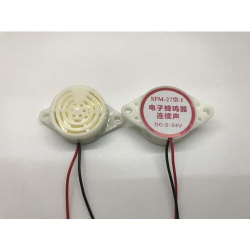 100PCS New original SFM-27 type DC3-24V continuous sound intermittent sound active buzzer 3105A high decibel alarm