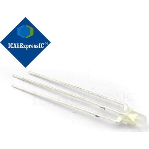 100PCS LED 3mm Round Diffused Red & Green two Color Common cathode LED Diode Light Emitting Diode new original In Stock