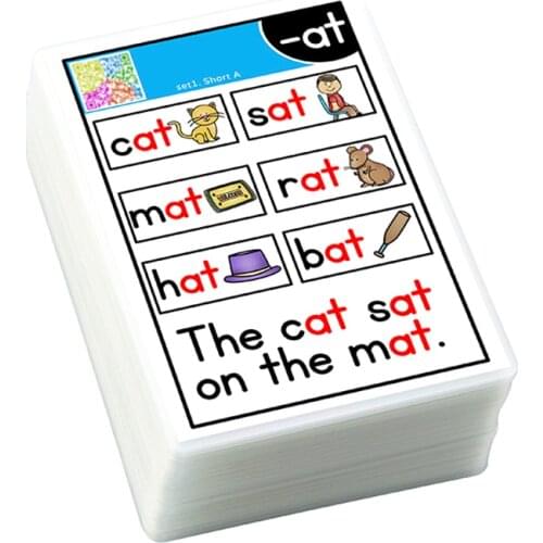 107pcs Root Phonics Cards For Children English Learning Word Cards Support Scan Code Pronunciation Memory Spelling Game