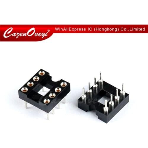 20pcs/lot DIP-8 Round Hole 8 Pins 2.54MM DIP DIP8 IC Sockets Adaptor Solder Type 8 PIN IC Connector In Stock