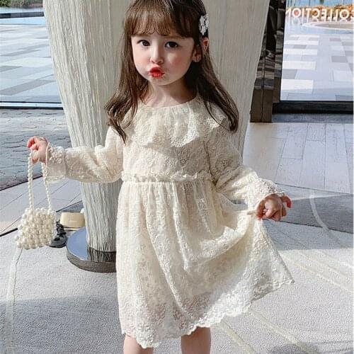 2021 Baby Girls Sweet Lace Dress Spring Summer Princess Birthday Dresses Kids Children Party Clothes Vestidos