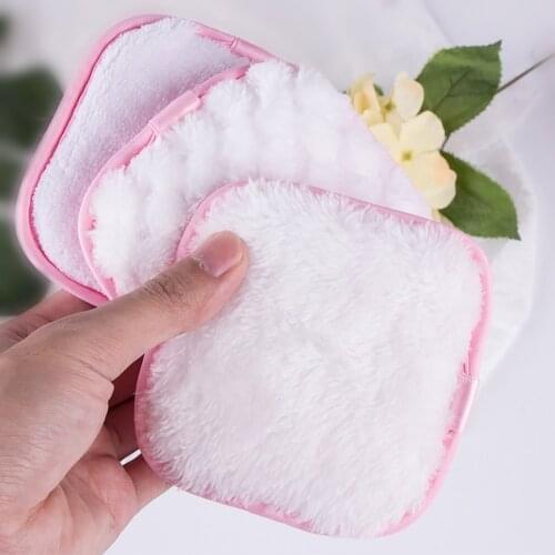 3pcs Reusable Makeup Remover Puffs Faces Cleansing Clothes Cosmetic Removal Pads for Ladies Makeup Accessories