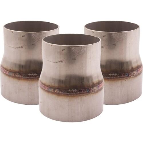 3pcs Universal Car Auto Truck Stainless Steel Piping Exhaust Reducer 3" to 4"