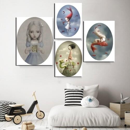 5D DIY Diamond Painting Fish Paintings Nicoletta Ceccoli Poster Diamond Embroidery Sale Cross Stitch Mosaic Home Decorative