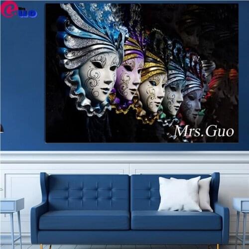 5d DIY photo custom Carnival mask beauty diamond mosaic diamond rhinestone embroidery painting full drills square round decor