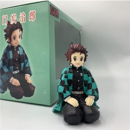 9cm Demon Slayer Kimetsu no Yaiba Tanjirou Cute Hand Sitting Figure Model Toy Anime Demon Slayer Figure Nezuko Tanjirou Gift
