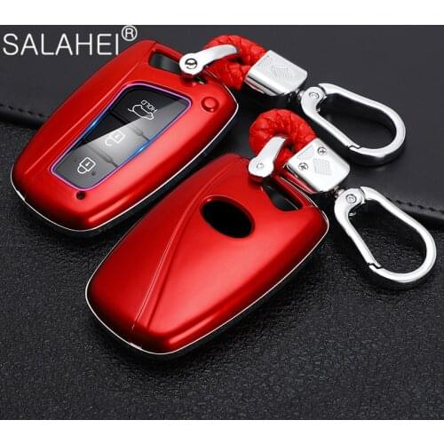 ABS Skin Case Smart Car Key Cover For Hyundai Solaris Accent Elantra ix35 ix45 Santa Fe 4 Buttons Key Shell Auto Accessories