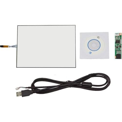 Free Shipping 15inch 4 Wire 322x247mm Resistive Touch Panel With USB Controller Card Kit For 15" LCD Screen