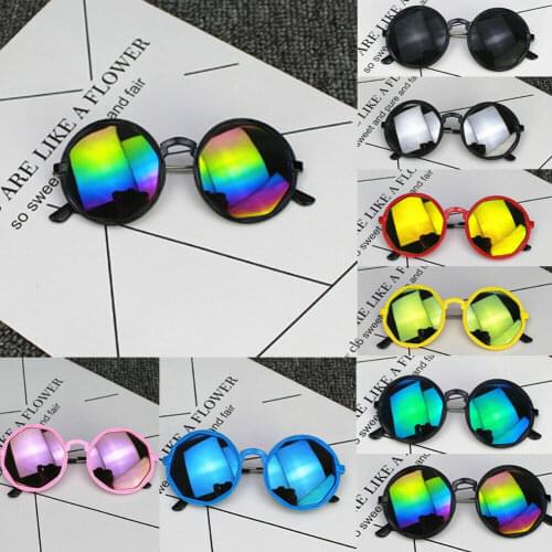 Korean Kids Children Trendy Colorful Sunglasses Round Reflective Glasses Baby UV400 Sport Sunglasses Toys Accessories New HOt