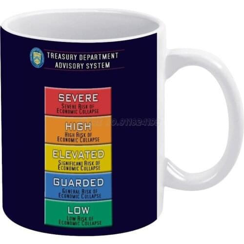 Economic System White Mug Coffee Mug 330ml Ceramic Home Milk Tea Cups and Mugs Travel Gift for Friends Terror Threat Homeland Se