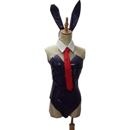 Game Danganronpa Cosplay Kirigiri Kyouko Cosplay Costume Women Sexy Bunny Girl Jumpsuit Full Set Halloween Costumes