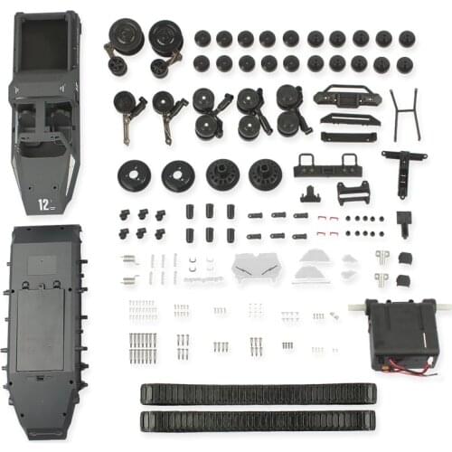 1:12 Scale Tracked Vehicle Remote Control High Speed Drift Climbing Off-road Tank DIY Assembly RC Tank Kit Kid Model Toy