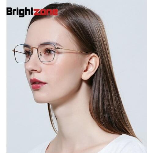 Brightzone 2019 Metal Full Frame Men Women Optical Brand Optic Fashion Glasses Style Clear Lenses Eye Eyewear Trend Designer
