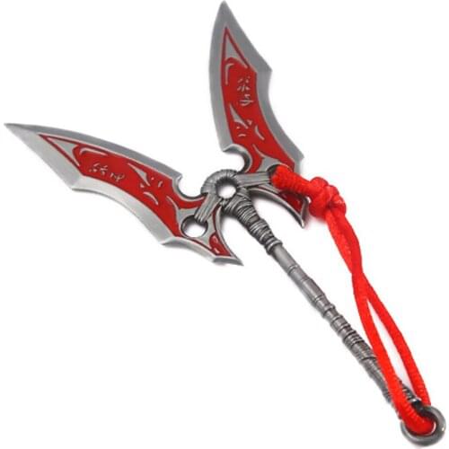 ELBCOS THE ROGUE ASSASSIN Blood Moon Akali 16cm/6.3in Fork Sword Model toy desktop decoration collection