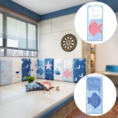 Cartoon 3D Three-dimension Wall Sticker kids Room Bedroom Bedside Soft Case Anti-collision Kindergarten foam Wall Sticker