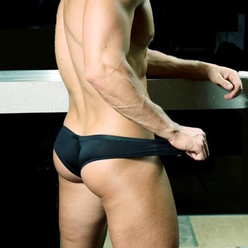 Mens Underwear Short Boyshort U Convex Low Waist Boxer Youth Tight Ice Silk Breathable Sexy Bulge Pouch Plus Size