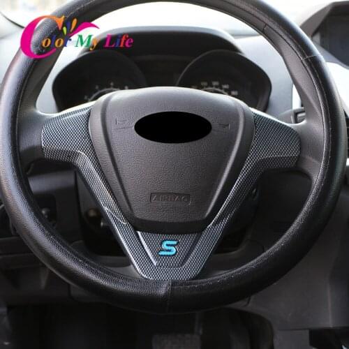 Updated Version Car Steering Wheel Covers Trim Sticker Car Refit Accessories for Ford Ecosport 2013 2014 2015 2016 2017
