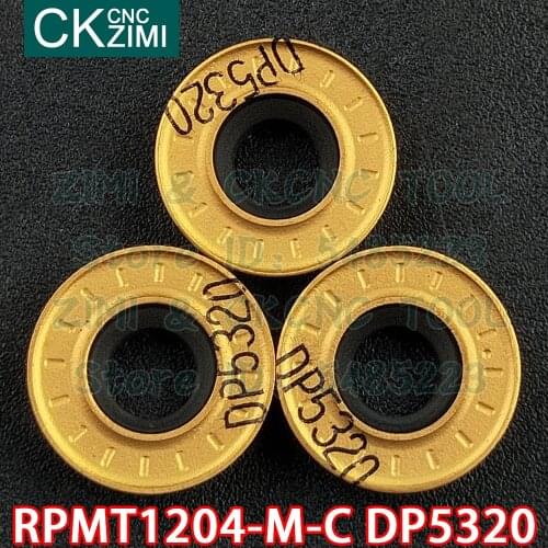 RPMT1204-M-C DP5320 RPMT 1204 M C DP5320 Carbide Inserts Milling Inserts Tool CNC Metal Lathe Tools Round Milling Cutter Inserts