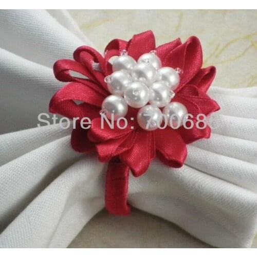 Beaded wedding napkin ring, napkin holder, decoration napkin ring