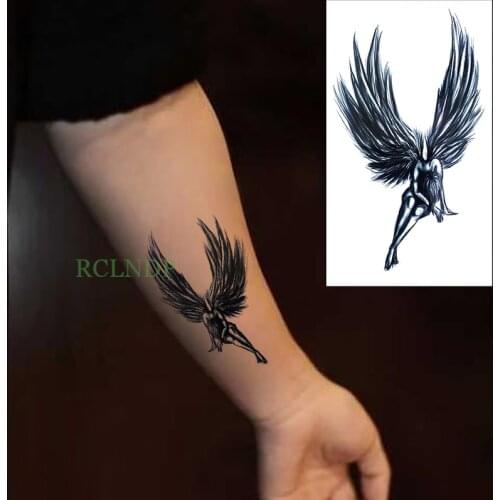 Waterproof Temporary Tattoo Stickers Angel Wing fake Tatto Flash Tatoo Tatouage Body Art Hand Back Foot for Girl Women Men lady