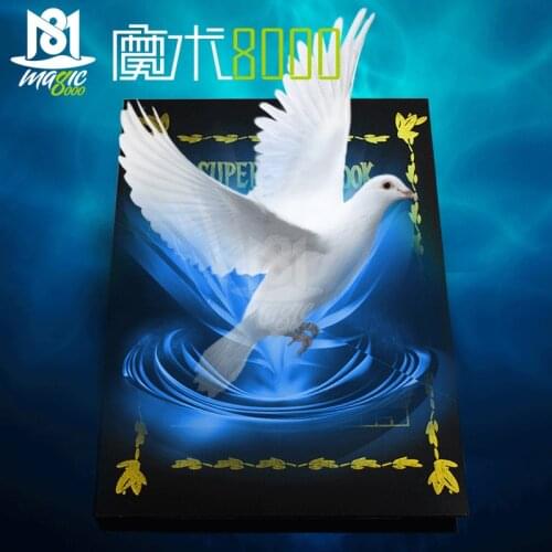 Dove in Book Magic Props Magic Tricks Objects Appearing From Book Stage Magic Gimmick Accessories Children Adults Toys