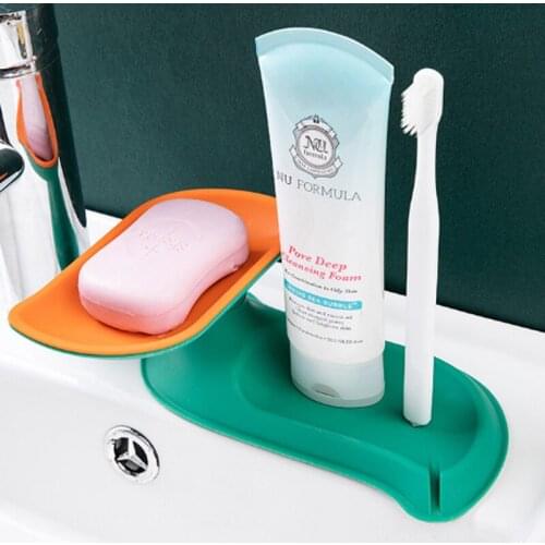 Rotatable Double Drain Soap Box Plastic Shower Soap Dish For Hotel Multifunctional Soap Dish For Home Bathroom Accessories