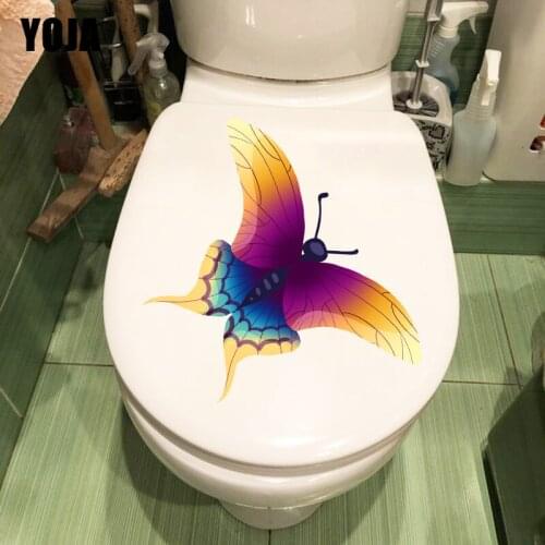 YOJA 20.5X19.7CM Delicate Butterfly Girl Bedroom Decoration Home Room Wall Sticker Toilet Decals T1-2149